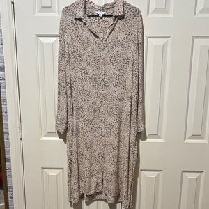 Time and Tru Animal Print Long Tunic Dress Sz XL (16-18)